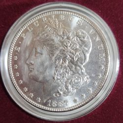 1887 MORGAN SILVER DOLLAR GEM BU