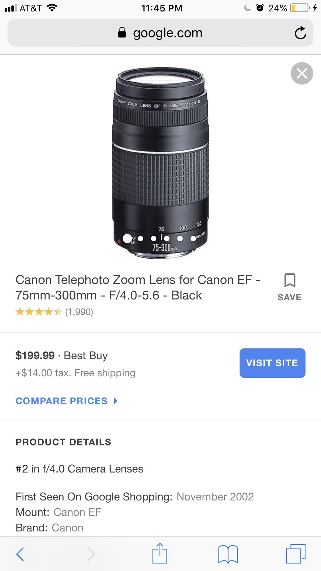 Canon lenses