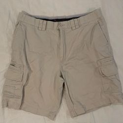 CALLAWAY GOLF PERFORMANCE MENS 36 TECH ZIP CARGO SHORTS OPTI DRI UPF50 KHAKI TAN