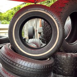 Vendo 4 Llantas Medida 155-80-13 Cara Blanca Muy Buenas 