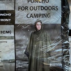 FWG Rain Poncho Waterproof Raincoat For Adult