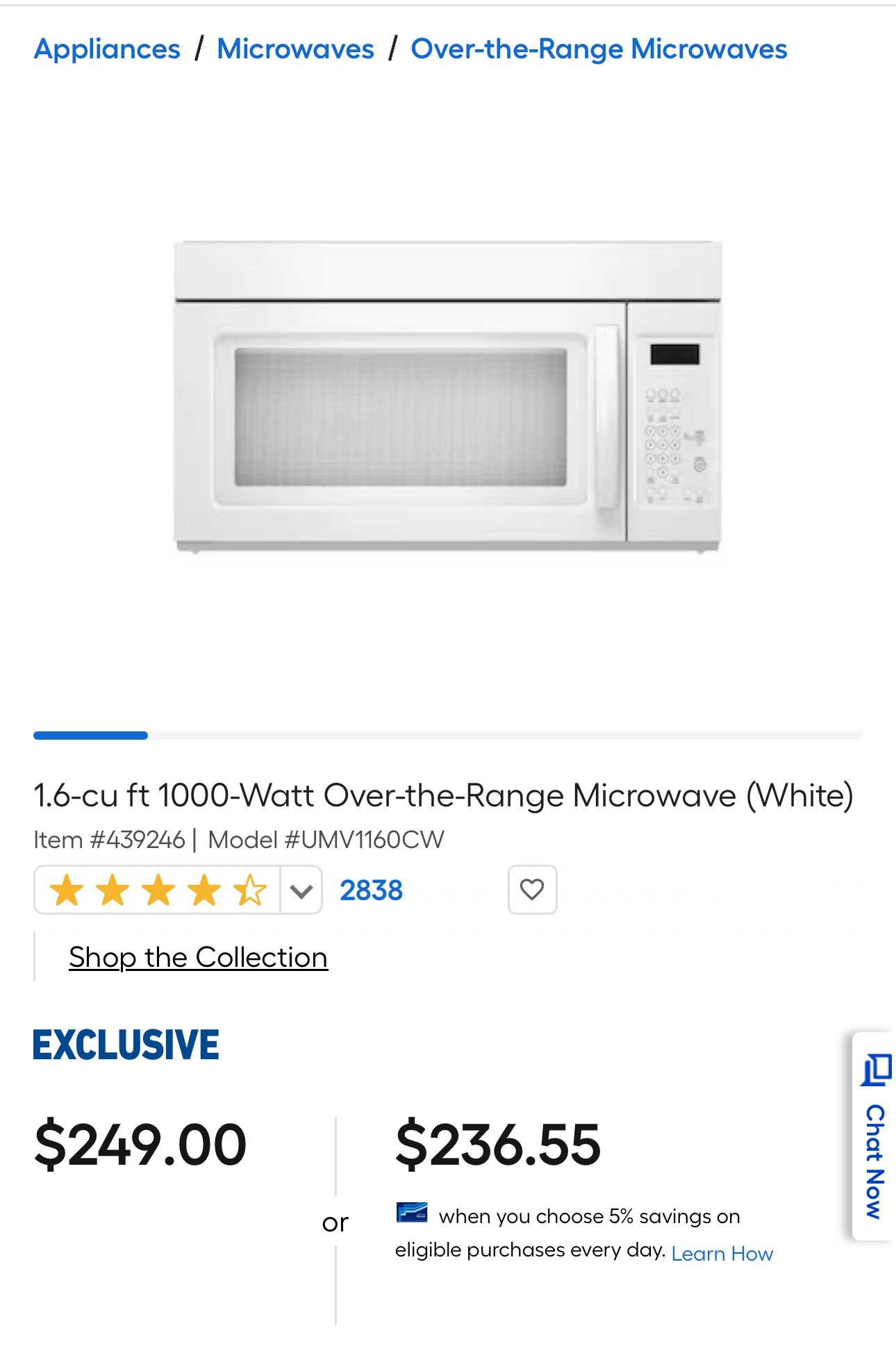 Whirlpool Microwave 