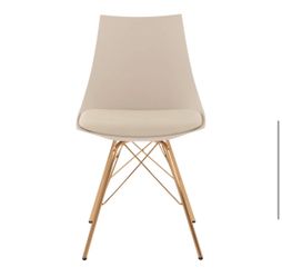Beige and gold dining chairs set of 6