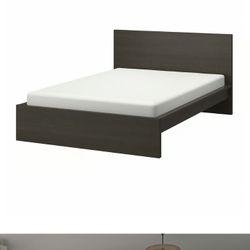 Ikea Bed + 4 Underbed Storage Bins 