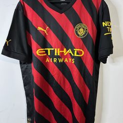 Men's Puma Black / Red Manchester City 2022/23 Away NWT Size XL