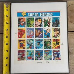 New Framed Collectible DC Comics Stamp Sheet just $20