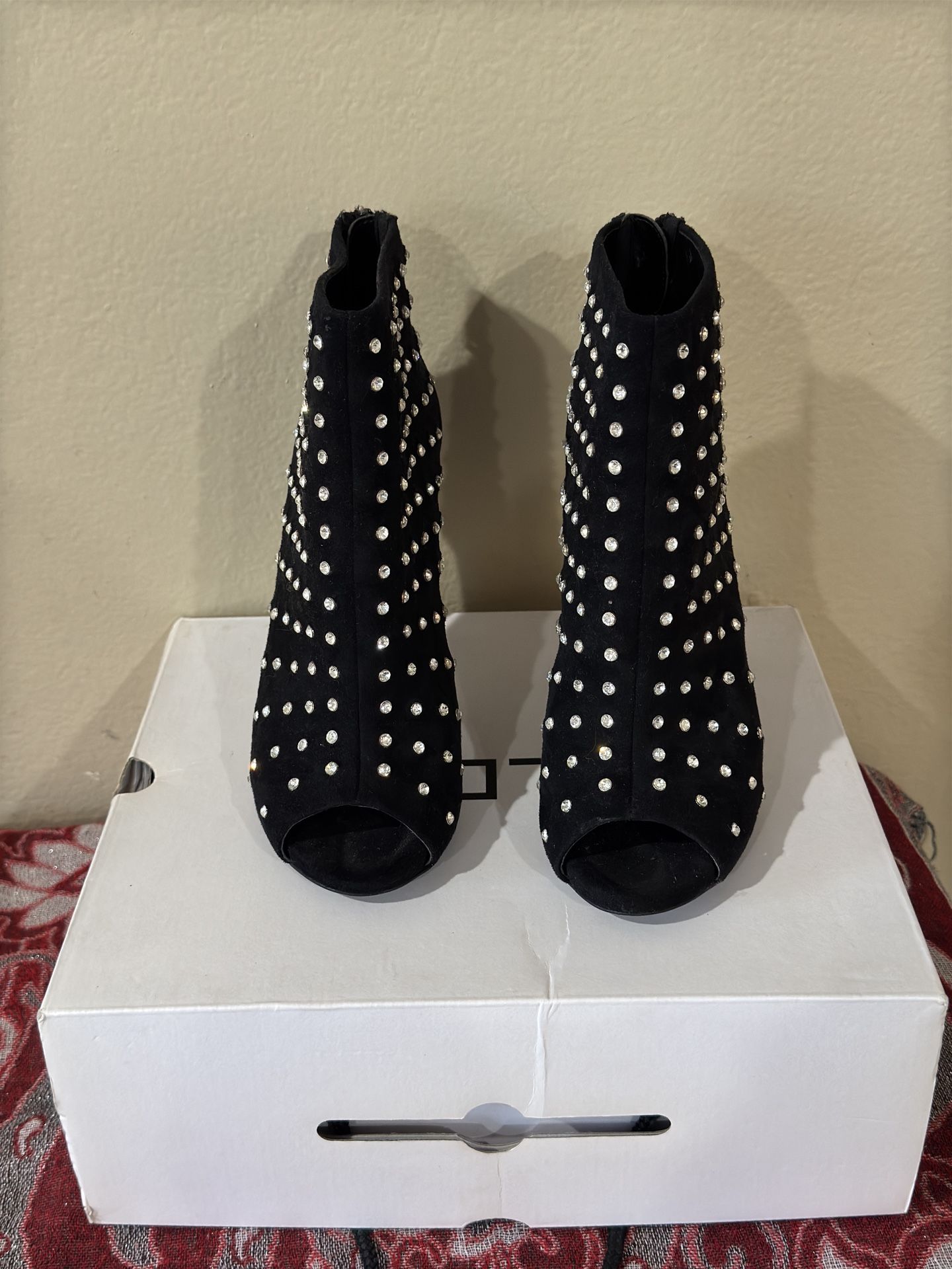 Aldo Black Open Toe Heels