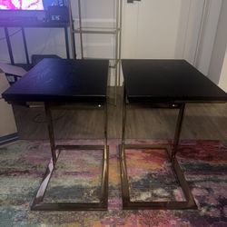 Black And Gold End Tables 