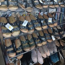 New Black Slip On Sandals