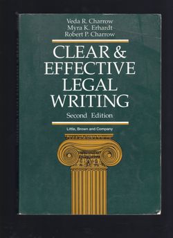 Clear & Effective Legal Writing 2nd Edition 1995 Little, Brown and Company | Reference Book