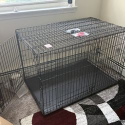 KONG® Ultra-Strong Double Door Wire Dog Crate with Divider Panel