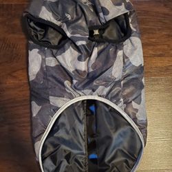 New Camouflage Rain Coat With Reflective Strip For Dogs Sz XL