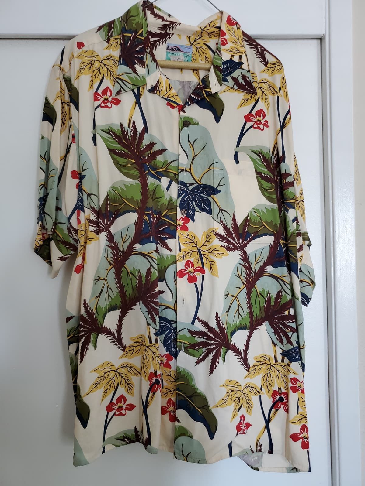 Reyn Spooner Hawaiian Traditionals Hawaiian Shirt XXL Rayon/Linen