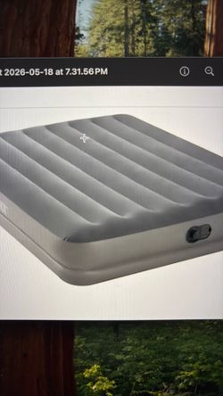 In tex Queen Air Mattress with Built-in USB Pump – Like New