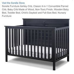 Sorelle Black Crib 