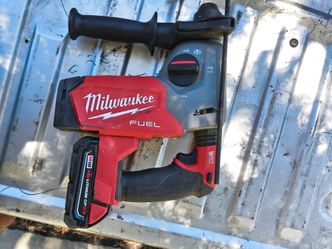 This is a Milwaukee M18 FUEL 1" SDS Plus Rotary Hammer (Model 2912-20)