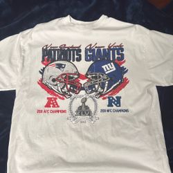 NY Giants Vs New England Patriots Super Bowl Tshirt