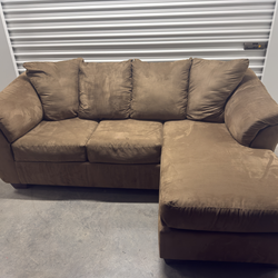 🚨Free Delivery NJ/NY Velvet Brown Sofa with Chase