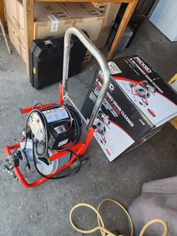 RIDGID
K-400 Drain Cleaning Snake Auger 120-Volt Drum Machine with C-32IW 3/8 in. x 75 ft. Cable + 4-Piece Tool Set & Gl Solo Se Provo