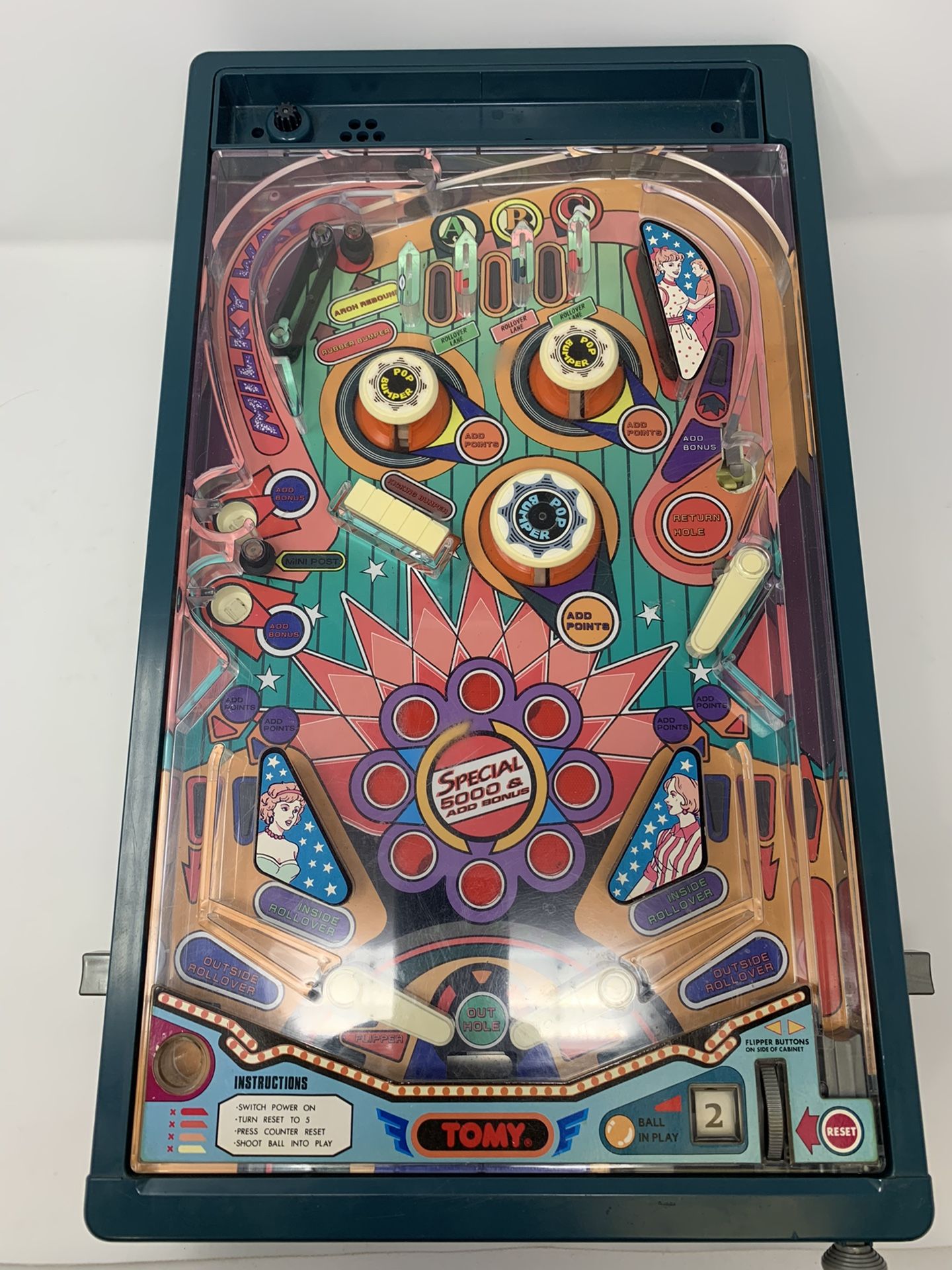 Vintage Tabletop Tomy American Pinball Machine for Sale in