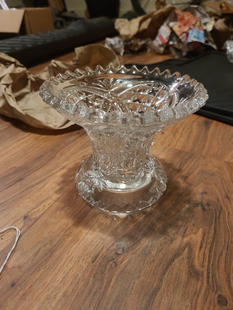 Vintage Lead Crystal Dessert Bowl