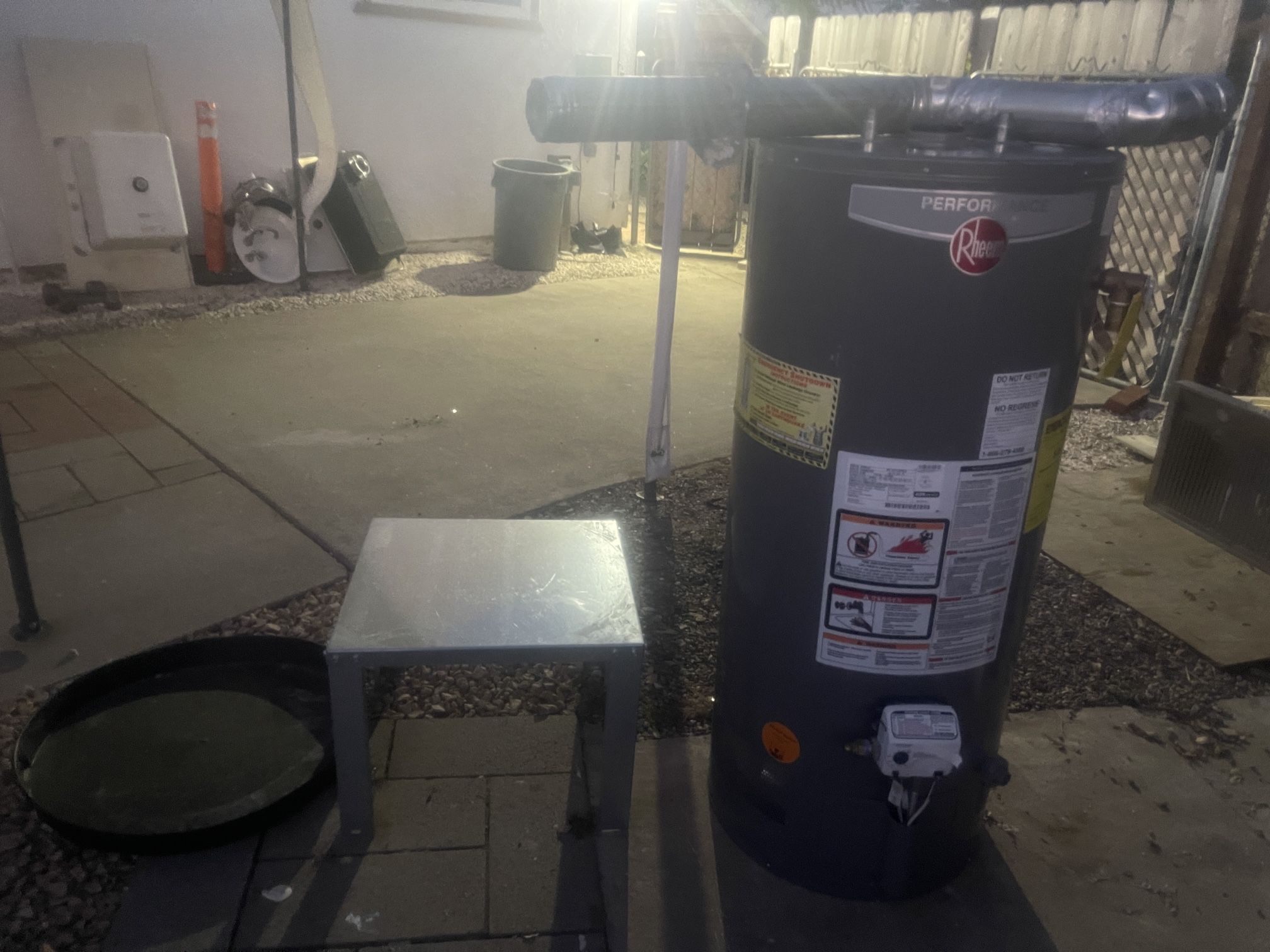 Water heater, Rheem, Dark Grey, 50x20 inches