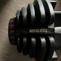 One Adjustable Weight Dumbbell 10lbs Up To 90 Pounds!