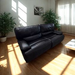 Jesse Dark Brown Lthr/vinyl Power Reclining Sofa