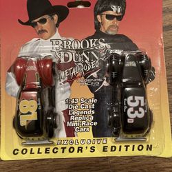 NSIP 1995 Collectors Edition Brooks And Dunn Metal Rodeo Racing  Legends