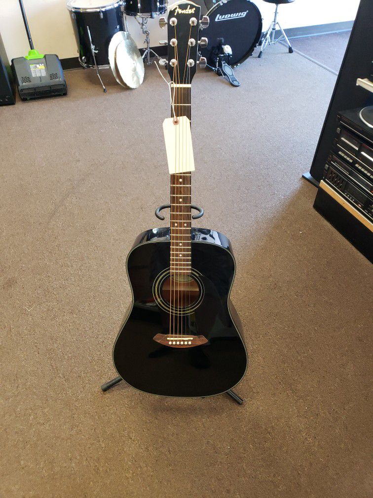 Fender CD-110E Black Acoustic Guitar 