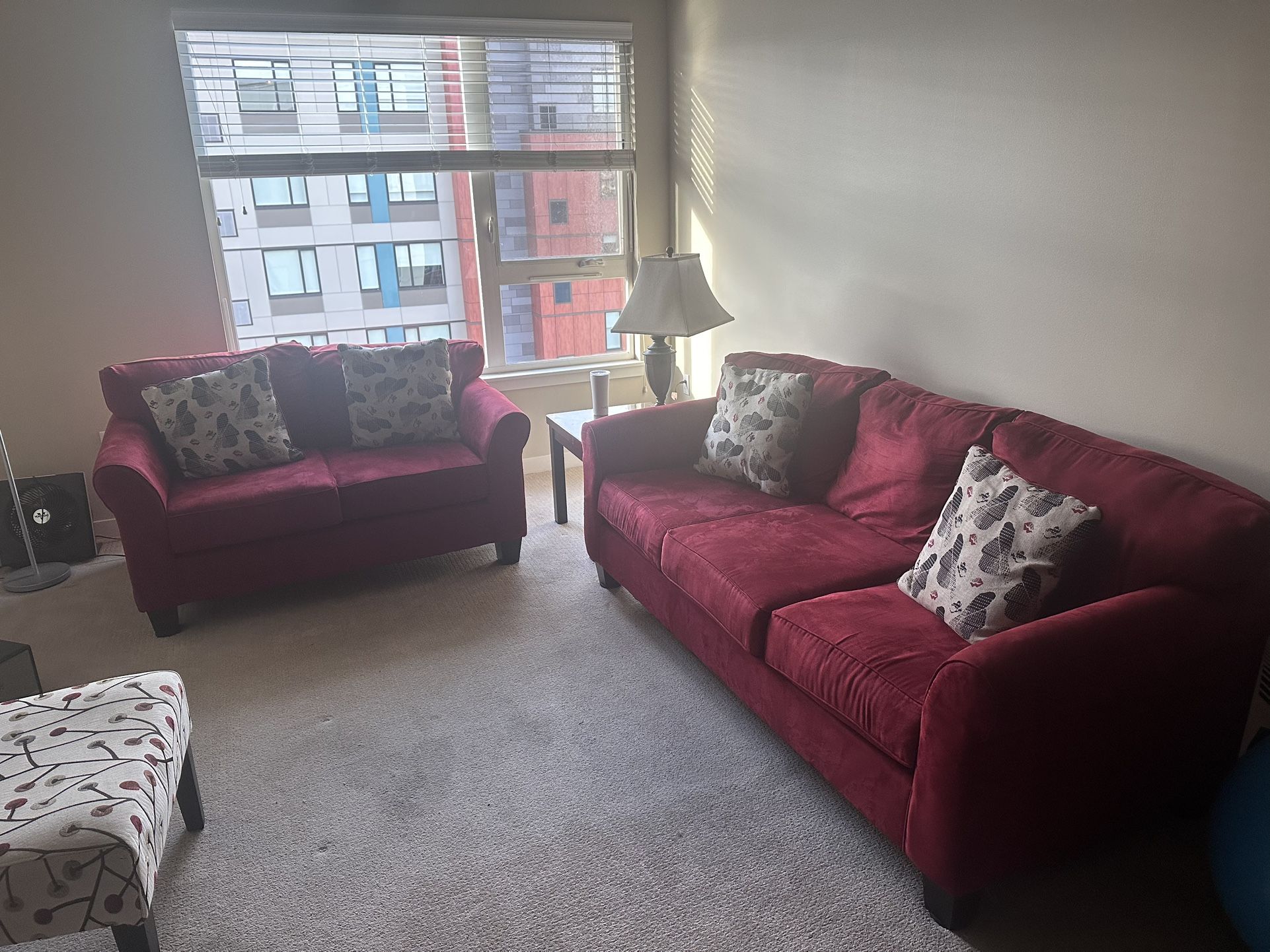 Red Couch For Sale (5 Seater)