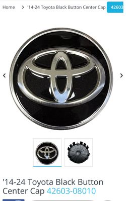 ‘14-‘24 Toyota Black Button Center Cap (Brand New)