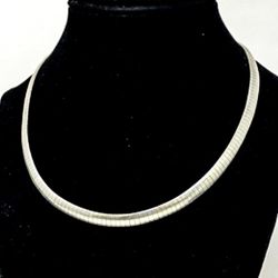 Sterling Silver 925 Flat Snake Chain Necklace w/Lobster Clasp