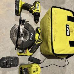 Ryobi Drill And Saw Kit 