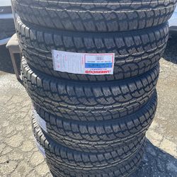New tires LT235/85/16 Americus all terrain E $150 each plus tax