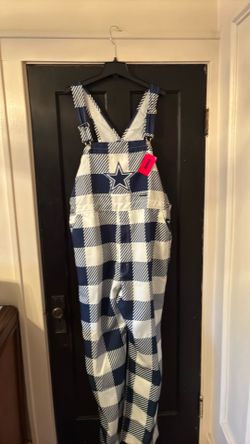Dallas Cowboys Mens 5 pocket Plaid Bib Overalls size XL