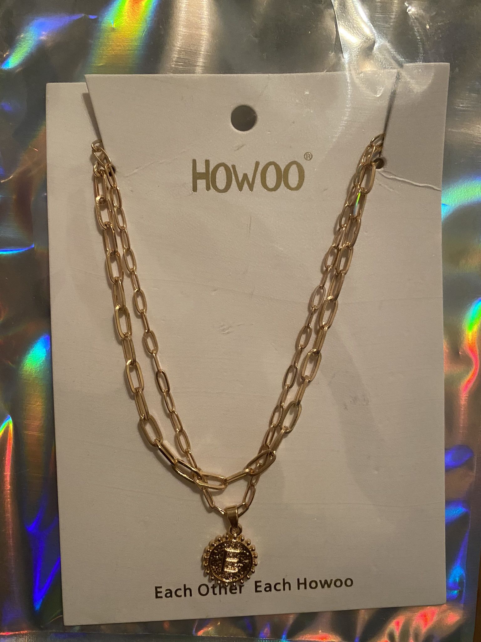 Brand new initial E necklaces