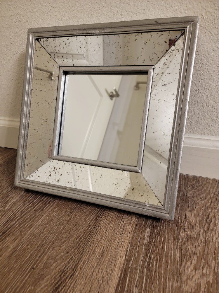 New 1ft Beveled Box Frame Wall Mirror 