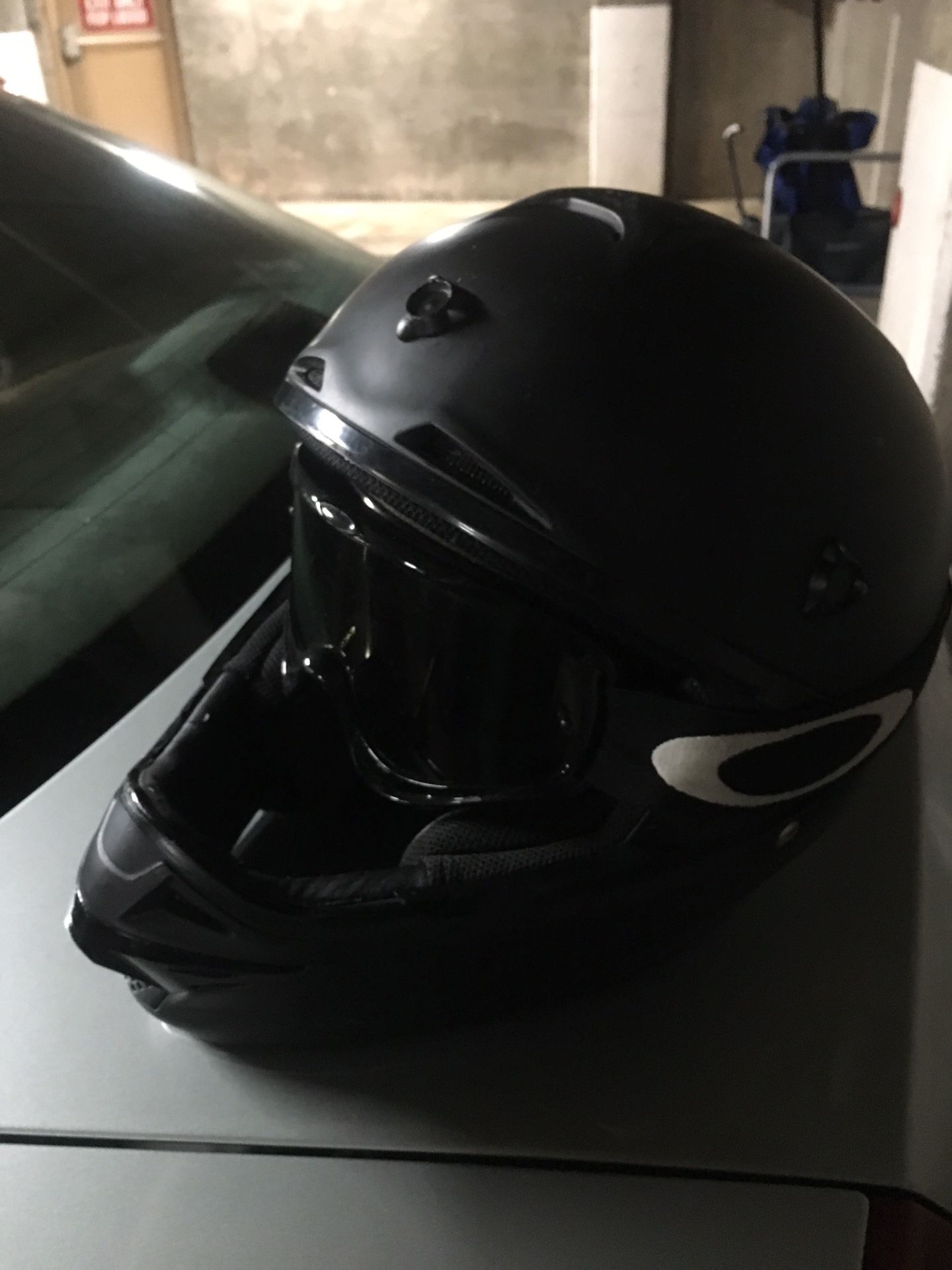 HJC dirt bike helmet, goggles not included