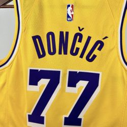 Los Angeles Lakers Yellow Purple Or White Luka Doncic Jersey #77