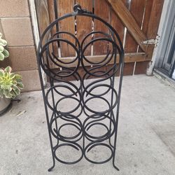 8 bottle wrought iron bottle rack