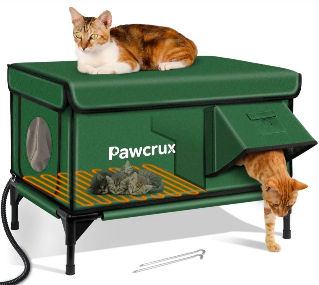 Heated Elevared Outdoor Cat Dog House