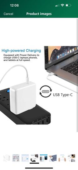 Chargeur 118W USB-C Pour MacBook - Compatible MacBook Pro/Air M1 M2 M3 M4 - Inclus Câble 2m - Charge Rapide - 2