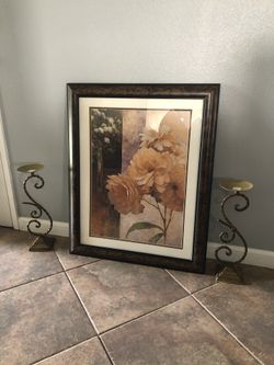 Flower frame and candle holders