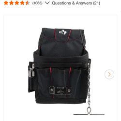 Husky 9-Pocket Black Maintenance Tool Belt Pouch