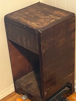 Vintage Wooden Nightstand with Drawer