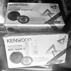 Kenwood kfc-1662s Door Flush Mount 3way Speakers 