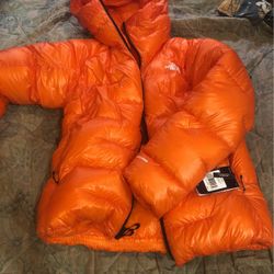 Red Orange North Face Parka