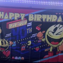 Pac- Man Happy Birthday Banner 