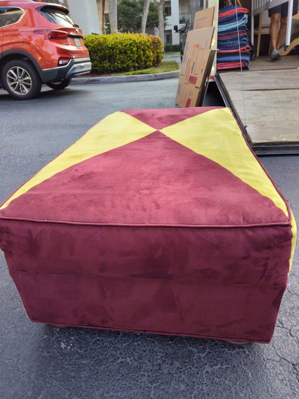 SALE $90 Beautiful green and red wine Ottoman